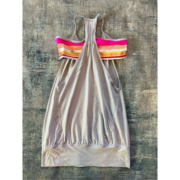 Lululemon No Limits Gray Pink Cool Breeze Groovy Stripe Multi Size 4 - Picture 7 of 7